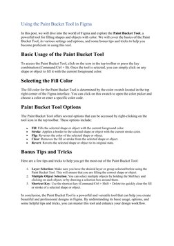 Using the Paint Bucket Tool in Figma
In this post, we will dive into the world of Figma and explore the Paint Bucket Tool, a