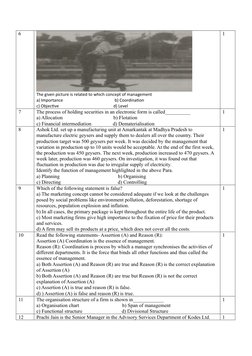 6 
 
The given picture is related to which concept of management 
a) Importance