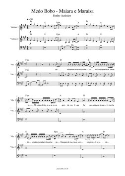 Sonho Acústico
Medo Bobo - Maiara e Maraisa
14
7
11
Vln. 1
Vln. 1
Violino 1
Vln. 1
Vln. 2
Vln. 2
Vln. 2
Violino 2






