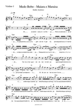 Sonho Acústico
Medo Bobo - Maiara e Maraisa
Violino 1
26
8
14
11
21
30
17
33




















