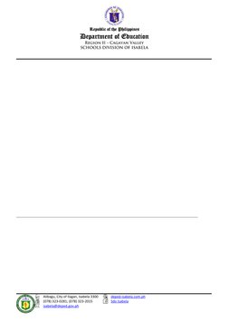 _______________________________________________________________________________
Alibagu, City of Ilagan, Isabela 3300
deped-i