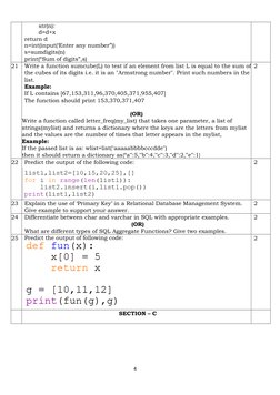 Bangalore Sahodaya Class 12 CS Pre-Board | PDF | Parameter (Computer ...