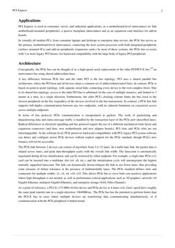 PCI Express
2
Applications
PCI Express is used in consumer, server, and industrial applications, as a motherboard-level inter