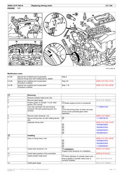M111 Engine Timing Chain Replacement Guide | PDF | Engines | Engine ...