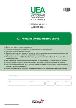 Confidencial até o momento da aplicação.
Vestibular 2023
Acesso 2024
001. Prova de Conhecimentos Gerais
  Confira seus dados