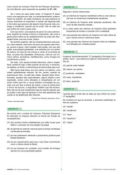 2
UEAM2301 | 001-ConhecimentosGerais
Confidencial até o momento da aplicação.
Leia o trecho do romance Triste fim de Policarp