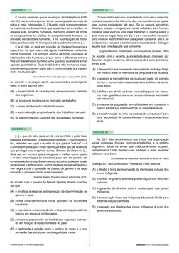 7
UEAM2301 | 001-ConhecimentosGerais
Confidencial até o momento da aplicação.
Questão  19
O consumidor em uma sociedade de co