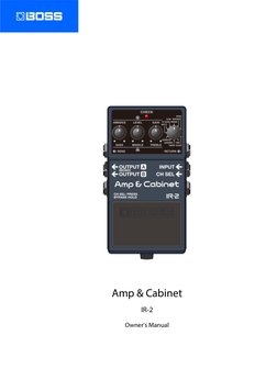 Mexico13 BOSS IR-2 箱付き 説明書付き BOSS IR-2 Owner's Manual | PDF | Amplifier | Usb