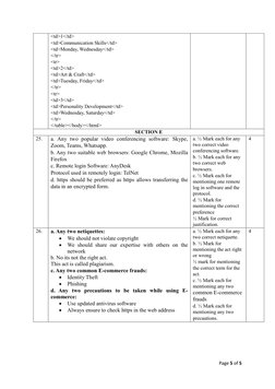 Page 5 of 5 
 
<td>1</td> 
<td>Communication Skills</td> 
<td>Monday, Wednesday</td> 
</tr> 
<tr> 
<td>2</td> 
<td>Art & Craf