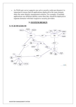 INVENTORY MANAGEMENT SYSTEM

As WebLogic server supports one active security realm per domain it is
important to ensure that