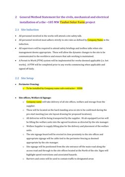 Solar Panel Statement Example Construction Method Statement for Tauhei Solar Farm | PDF | Electrical ...
