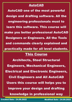 Complete AutoCAD Course for All Levels | PDF