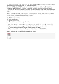 nº 4.320/64 e 51 da LRF, que determinam que compete à União promover a consolidação, nacional
e por esfera de governo das con