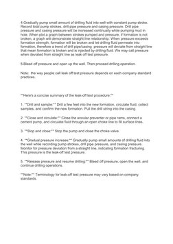 Leak Off and Formation Integrity Tests | PDF | Casing (Borehole) | Pressure