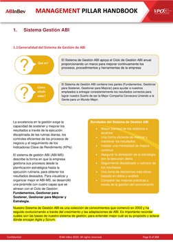 Confidential 
 
 
 
©AB InBev 2020. All rights reserved. 
 
 
 
Page 5 of 132 
MANAGEMENT PILLAR HANDBOOK 
1. 
Sistema Ge