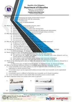 Grade 7 Science 4th Quarter Exam | PDF | Solar Eclipse | Earth