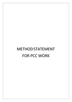 PCC Work Method Statement Guide | PDF | Concrete | Materials