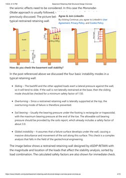 1/9/24, 6:14 PM
Basement Retaining Wall Structural Design Overview
https://www.linkedin.com/pulse/basement-retaining-wall-str
