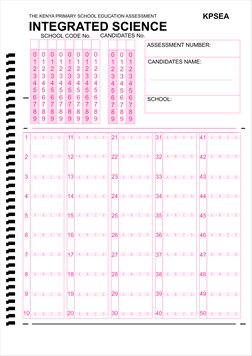 KPSEA Grade 6 Answer Sheet Template | PDF | Student Assessment And ...