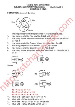 Primary 5 Quantitative Reasoning Exam | PDF