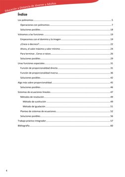 4 
Índice 
Los polinomios .................................................................................................