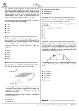 MAT. – 2º DIA ENEM MASTER – P1ENEM1U3 – 13/9/2023 – 2ª SÉRIE 
 
PÁGINA  10 
 2023- T2 
Uma confeiteira produz chocolates.