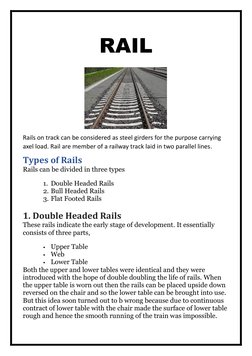 Types Of Train Rails Types and Functions of Railway Rails | PDF | Rail Transport | Building ...