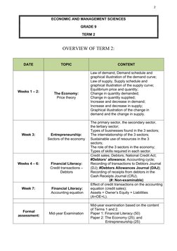 Grade 9 EMS Term 2 Notes 2022 | PDF | Debits And Credits | Credit