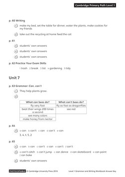 Level 1 Grammar Workbook Answer Key | PDF | Bees