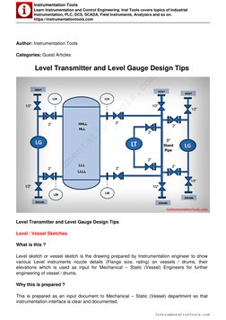 Level Instrumentation Design Guidelines | PDF | Instrumentation ...