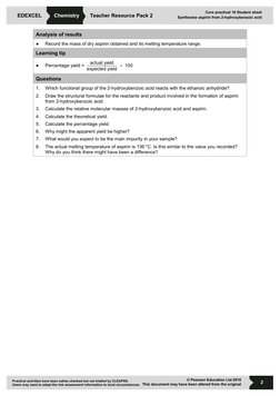 EDEXCEL 
Chemistry 
Teacher Resource Pack 2 
© Pearson Education Ltd 2016 
This document may have been altered from the origi