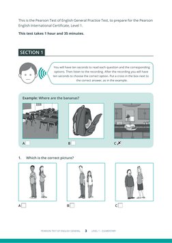 Sample Pearson Test Pearson English Test Level 1 Practice | PDF