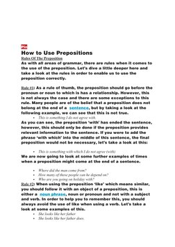 Understanding Prepositions in English | PDF | Preposition And ...