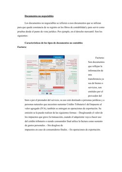 Documentos no negociables
Los documentos no negociables se refieren a esos documentos que se utilizan 
para que quede constan