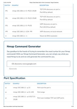 Nmap Cheat Sheet: Commands & Flags 2023 | PDF | Port (Computer ...