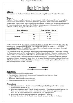 Bitumen Flash and Fire Point Testing | PDF | Chemistry | Applied And ...