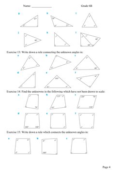 Grade 6 Angles and Lines Worksheet | PDF | Angle | Elementary Mathematics