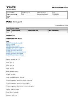 Service Information
Document Title:
Function Group:
Information Type:
Date:
Engine, assembling
210
Service Information
31/03/