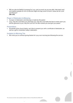 Baby Dedication Ceremony Outline | PDF | Prayer | God