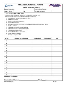 EHS Safety Induction Record | PDF | Computers | Technology & Engineering