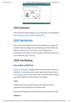 03/01/2024, 23:30
CSCS Test - FREE Online Practice Questions & Exams 2024 - Reader Mode
chrome-distiller://bd3d27e2-fb15-40ef