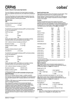 Roche CRP Test Kit Overview | PDF | C Reactive Protein | Detection Limit