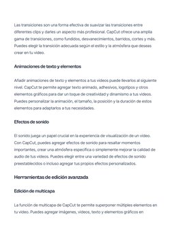 Las transiciones son una forma efectiva de suavizar las transiciones entre
diferentes clips y darles un aspecto más profesion