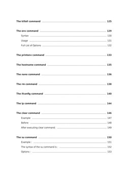The killall command 
125
 ............................................................................................... 
Th