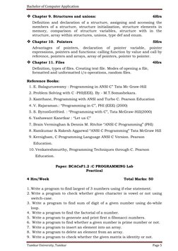 Bachelor of Computer Application 
 
Tumkur University, Tumkur 
Page 5 
 
 Chapter 9. Structures and unions: