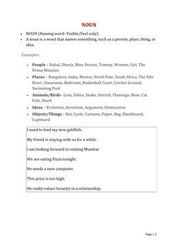 Comprehensive Noun Notes and Examples | PDF | Plural | Grammatical Number