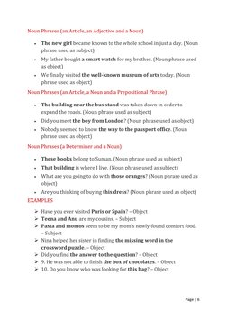 Comprehensive Noun Notes and Examples | PDF | Plural | Grammatical Number