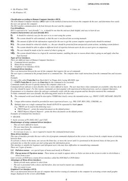 OPERATING SYSTEMS
Ms-Windows 2000, 
Ms-Windows NT, 
Linux, etc
Classi