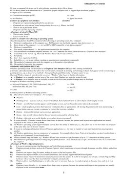 OPERATING SYSTEMS
To issue a command, the icons can be selected using a