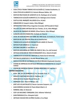 EMPRESA MUNICIPAL DE SERVICIOS VIVIENDA 
INFRAESTRUCTURA Y PREOMOCIÓN DE VÉLEZ-MÁLAGA 
• 
CASA CÍVICA TRIANA TENENCIA D